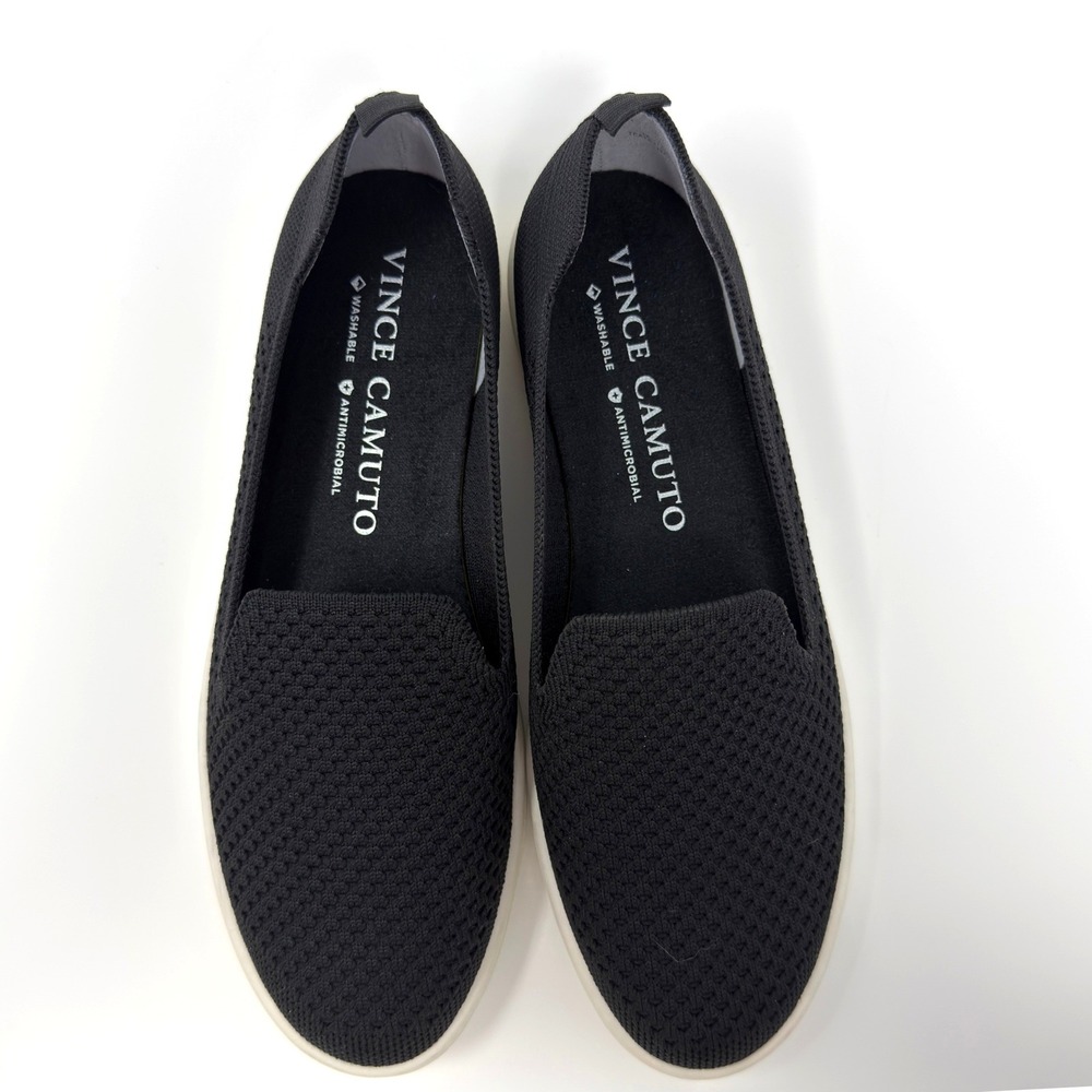 Vince Camuto Cabreli Black Knit Slip On Sneakers Womens 6M Washable Shoes - Picture 8 of 8
